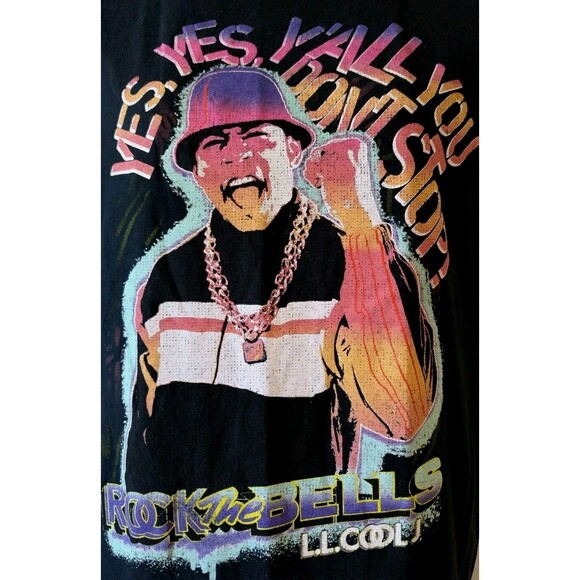 Rock the Bells LL Cool J Men's Large Black Short Sleeve Feel The Beat T-Shirt. - Picture 3 of 4